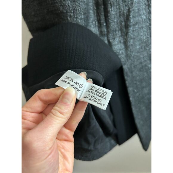 Jonathan Saunders Womens Leather Textured Sleeveless Sheath Dress Black Size 36 - Picture 8 of 10